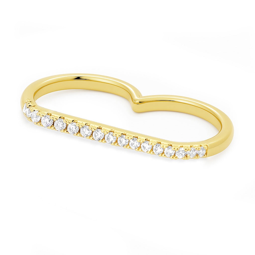 Bari ring gold – Bold Baguette