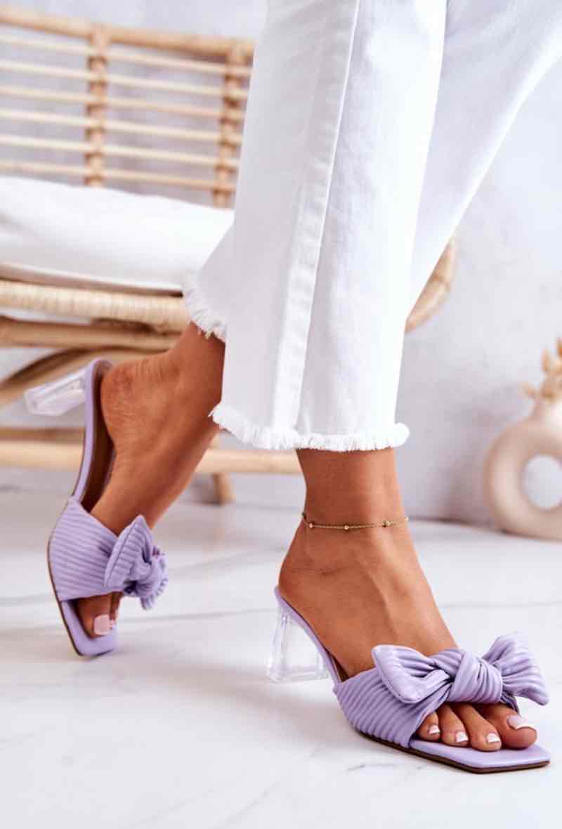 Lilac Heeled Strappy Sandal | Lilac heels, Heels, Sandals heels